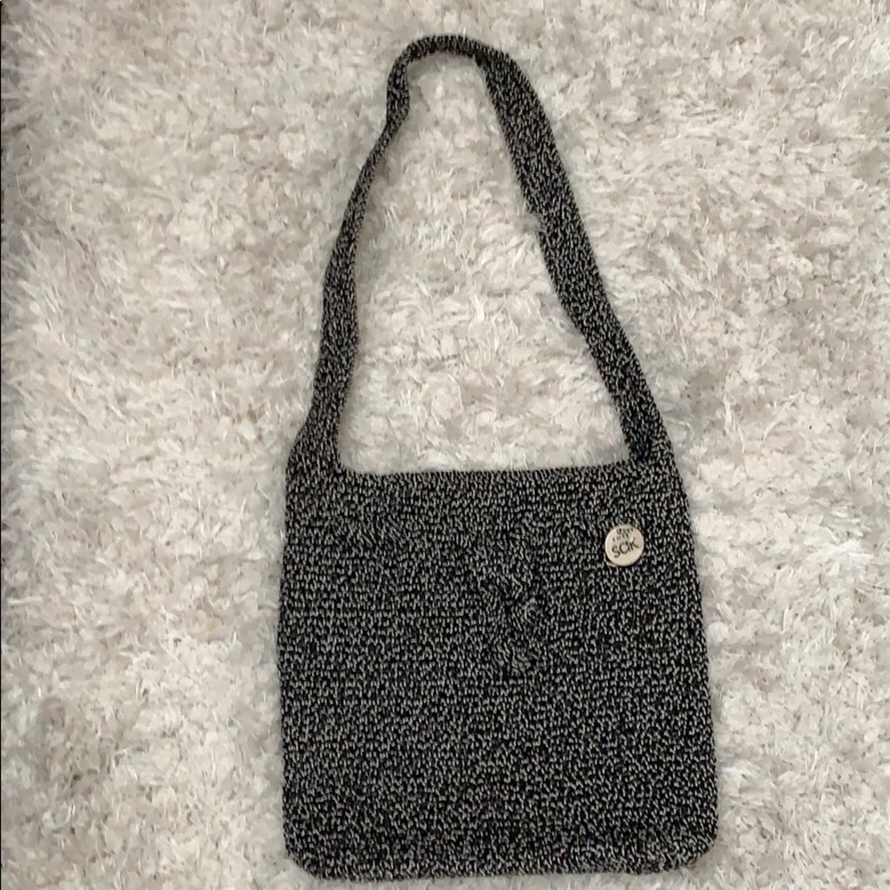The Sak purse black and white crochet